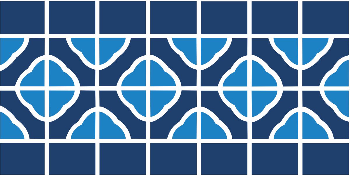 Barrier Reef Blue Mosaic